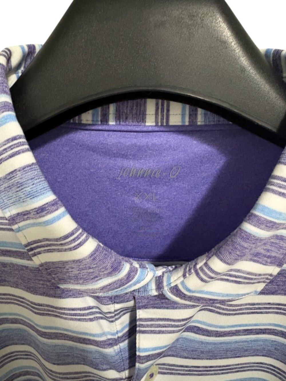 Johnnie-O Stripped Men’s Polo Golf Shirt Size 2XL Logo - Picture 6 of 7